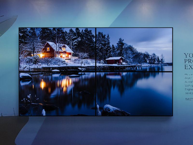 Reception video wall